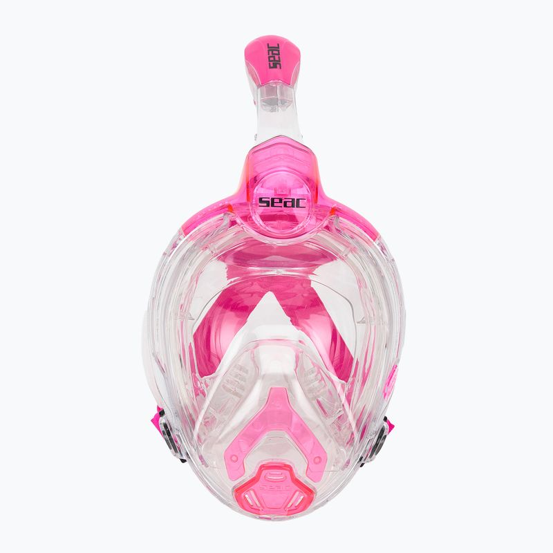 Maska pełnotwarzowa do snorkelingu dziecięca SEAC Magica black silicone/pink 2