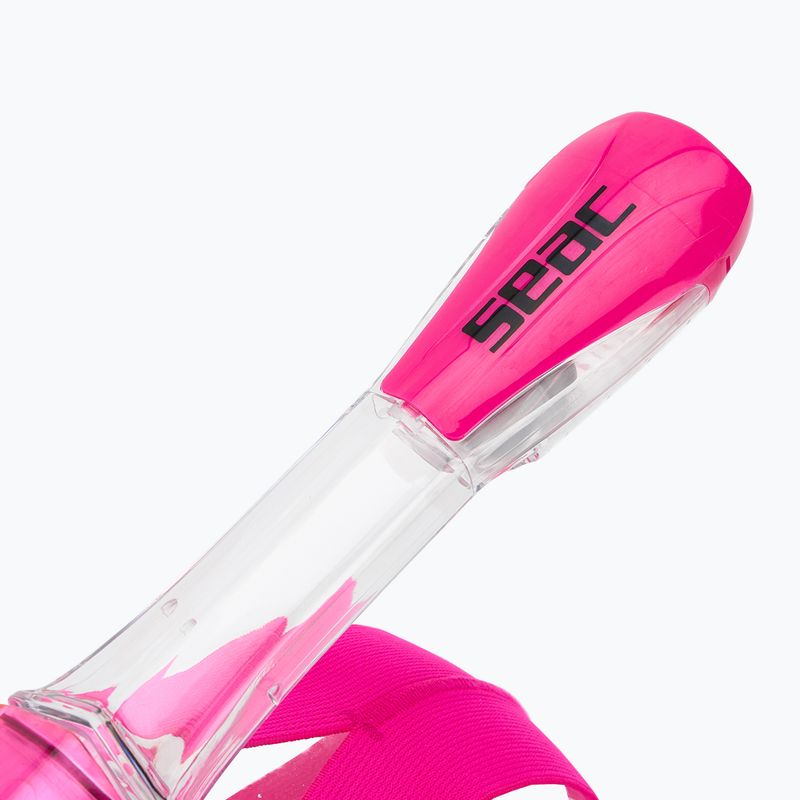 Maska pełnotwarzowa do snorkelingu dziecięca SEAC Magica black silicone/pink 4