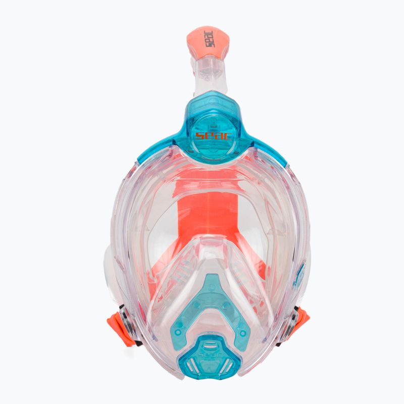 Maska pełnotwarzowa do snorkelingu dziecięca SEAC Libera acquamarine/orange 2