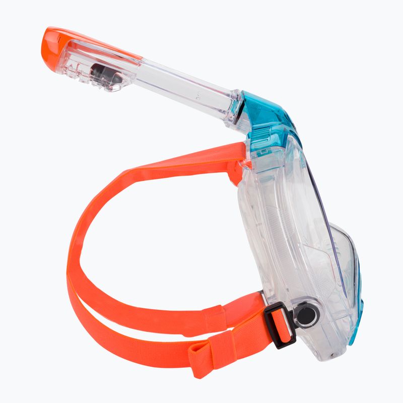 Maska pełnotwarzowa do snorkelingu dziecięca SEAC Libera acquamarine/orange 3