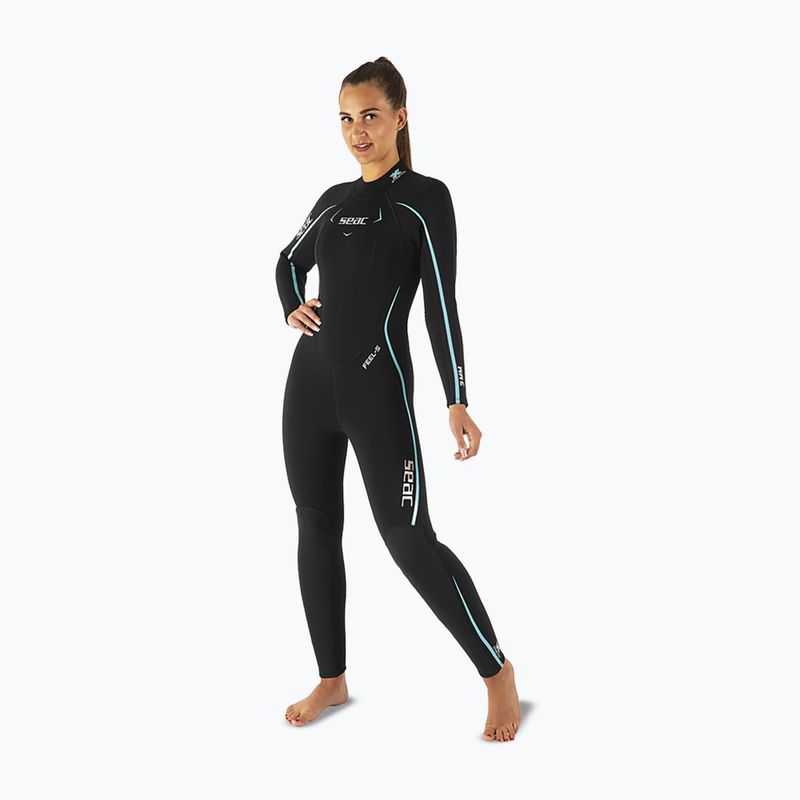 Pianka do nurkowania damska SEAC Feel-S 3 mm black/light blue 3