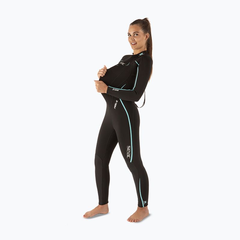 Pianka do nurkowania damska SEAC Feel-S 3 mm black/light blue 4