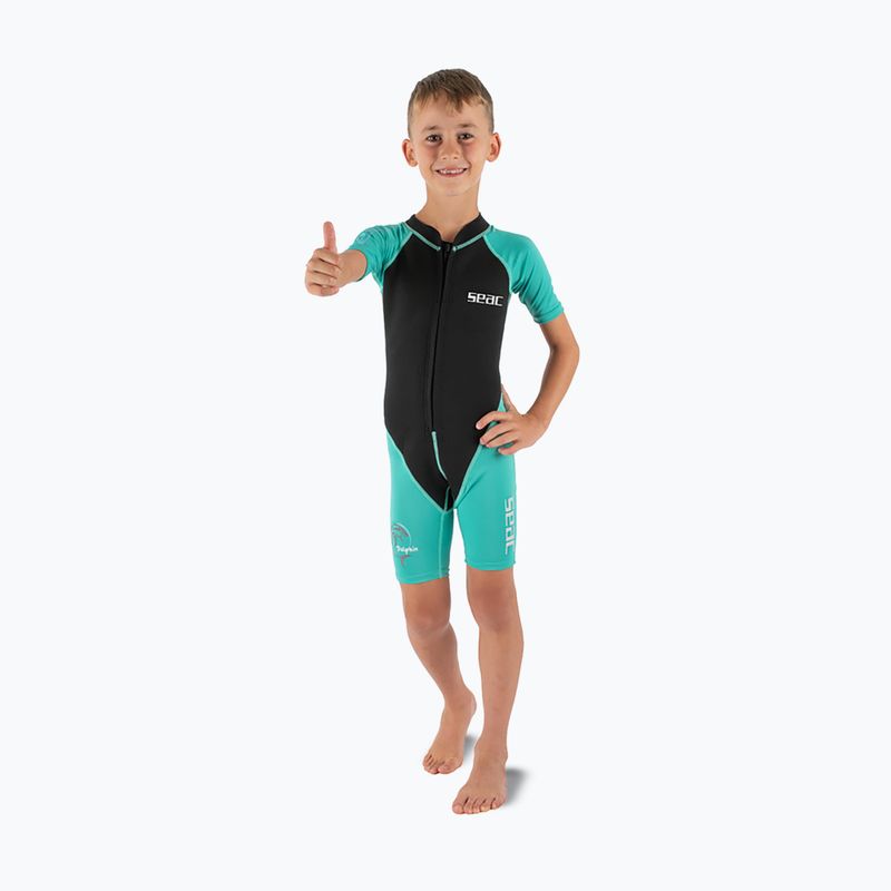 Pianka do pływania dziecięca SEAC Dolphin Shorty 1,5 mm black/tiffany 3