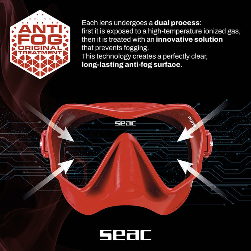 Maska do nurkowania SEAC Pura Antifog red 7