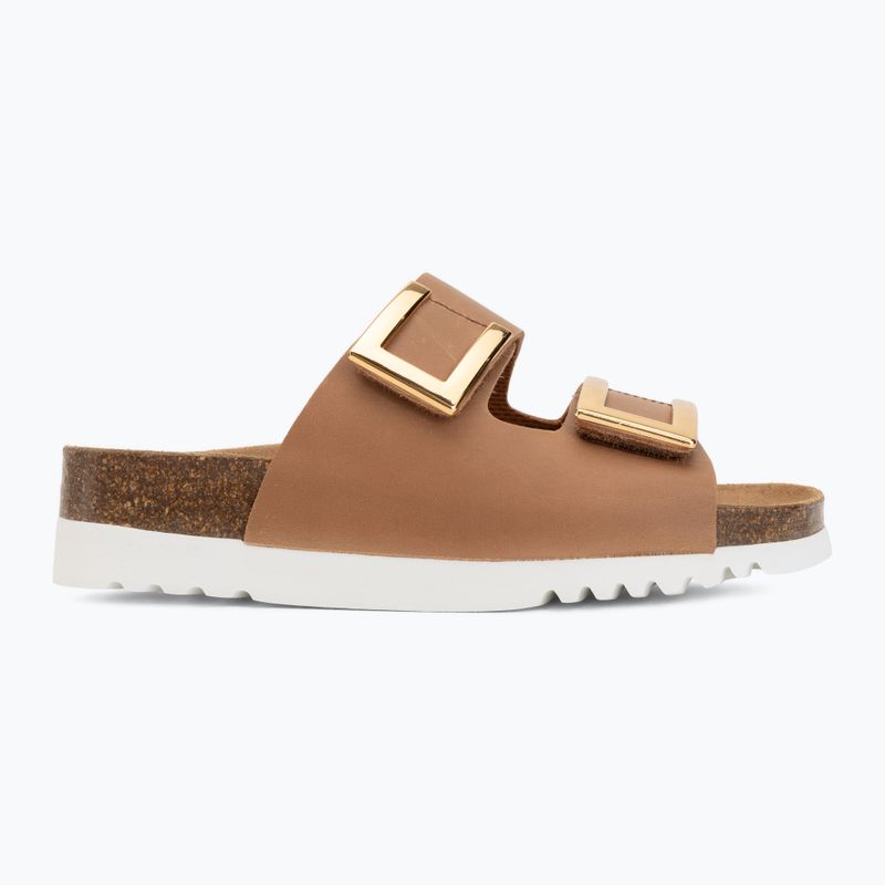 Klapki damskie Scholl Montery 2 Straps Ad Med cognac 2