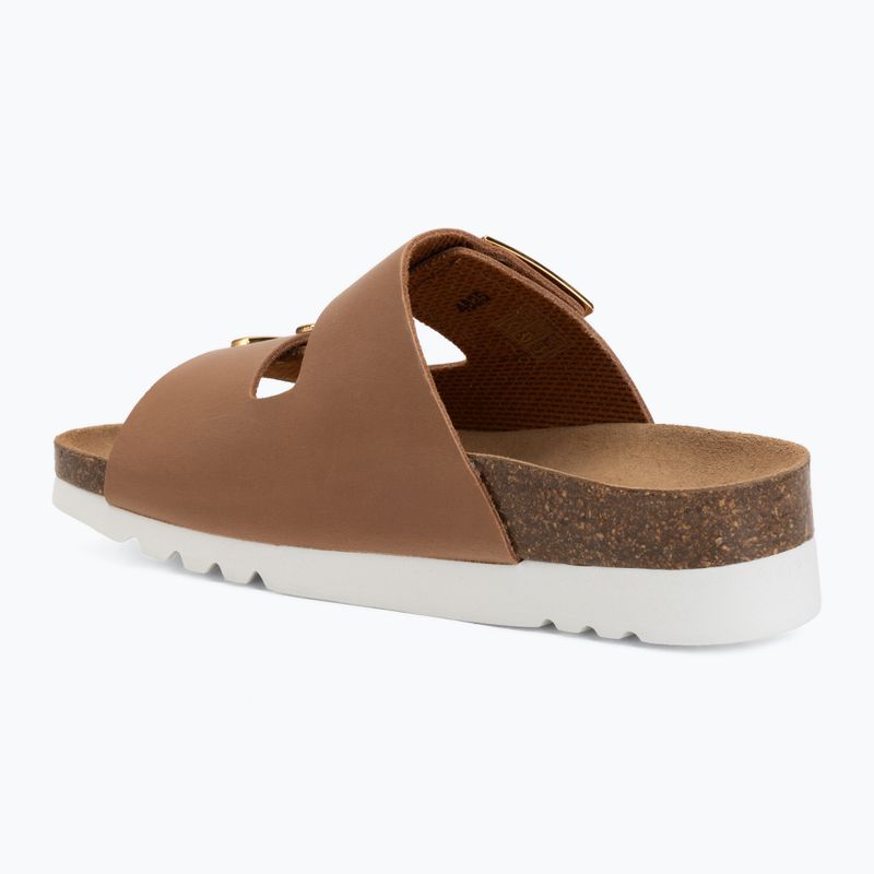 Klapki damskie Scholl Montery 2 Straps Ad Med cognac 3