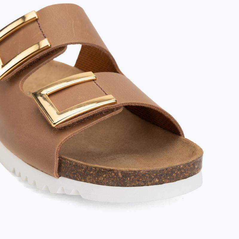 Klapki damskie Scholl Montery 2 Straps Ad Med cognac 7