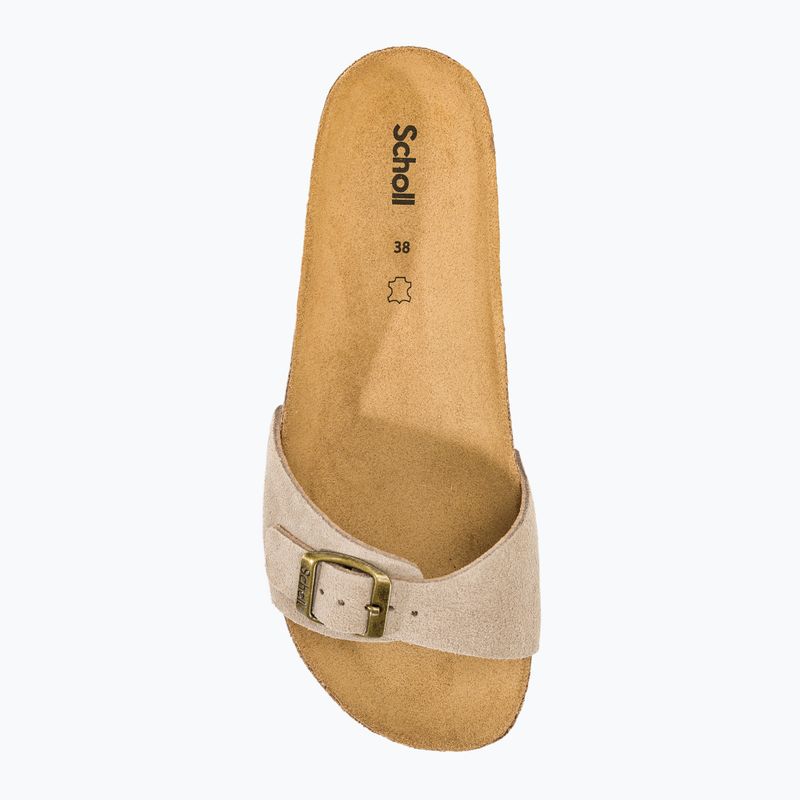 Klapki damskie Scholl Estelle Sue dark beige 5