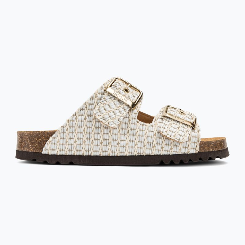 Klapki damskie Scholl Noelle Raf Te white 2