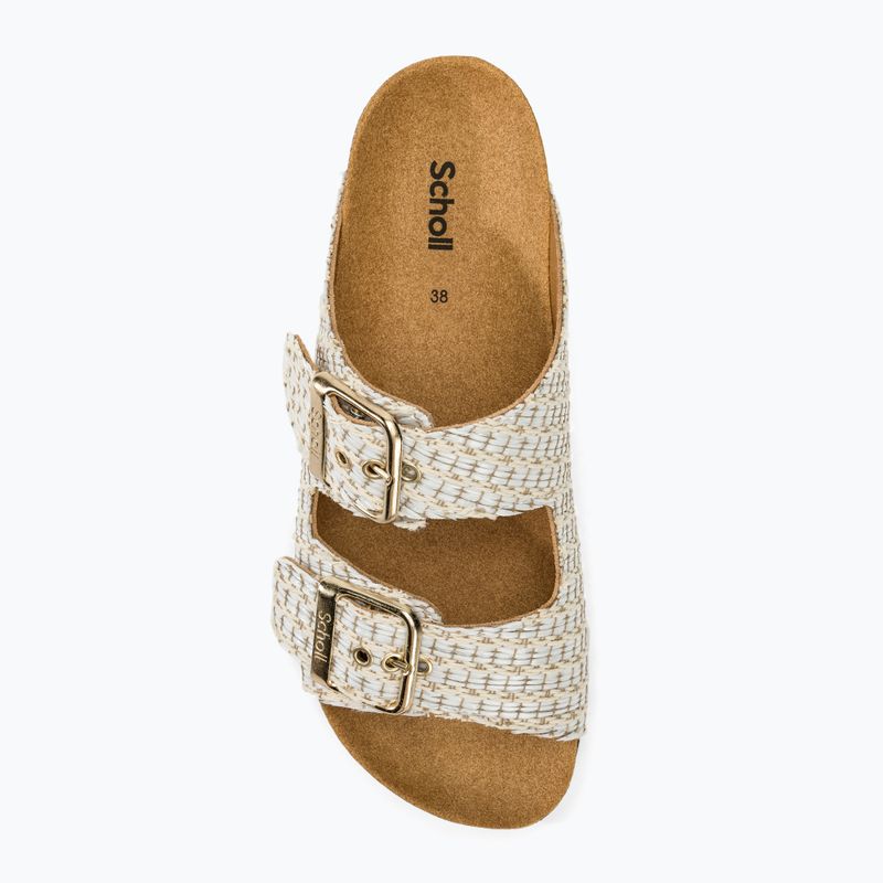 Klapki damskie Scholl Noelle Raf Te white 5
