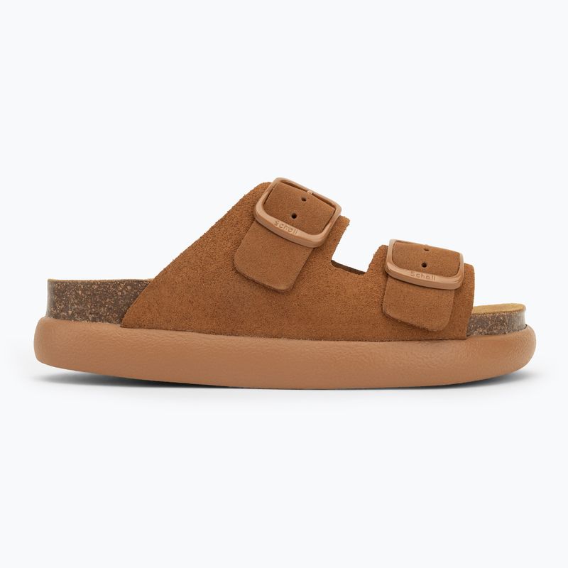 Klapki damskie Scholl Noelle Chunky Suede cognac 2
