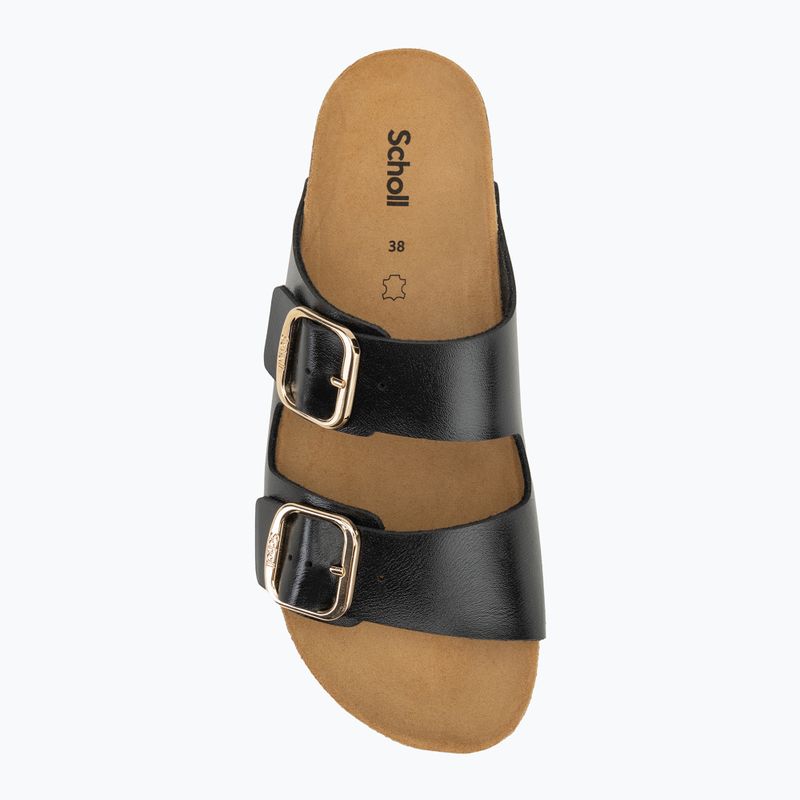 Klapki damskie Scholl Josephine Laminated black 5