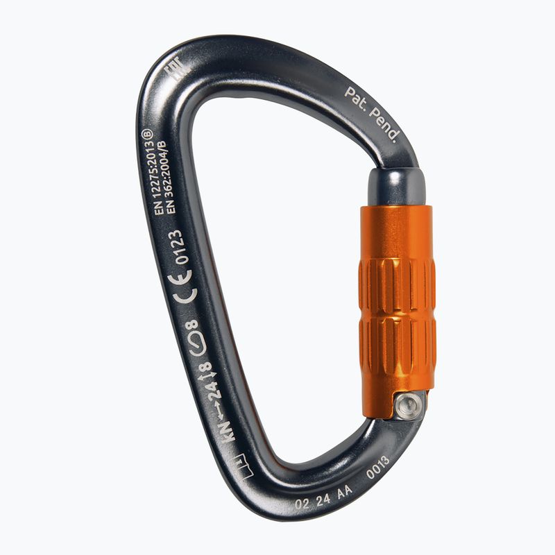 Karabinek wspinaczkowy CAMP Orbit 2Lock gun metal/orange 3