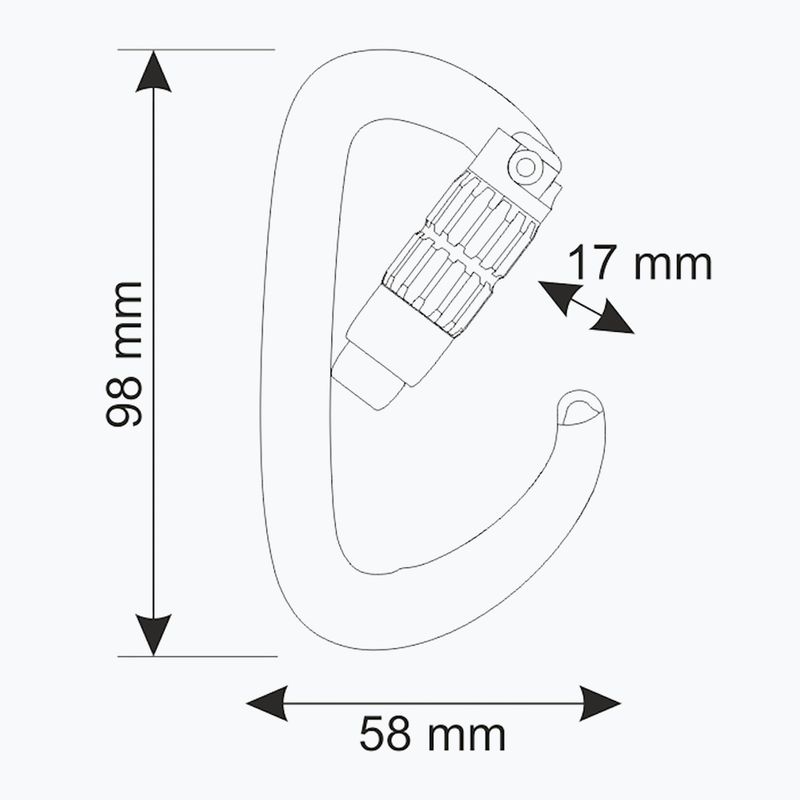 Karabinek wspinaczkowy CAMP Orbit 2Lock gun metal/orange 4