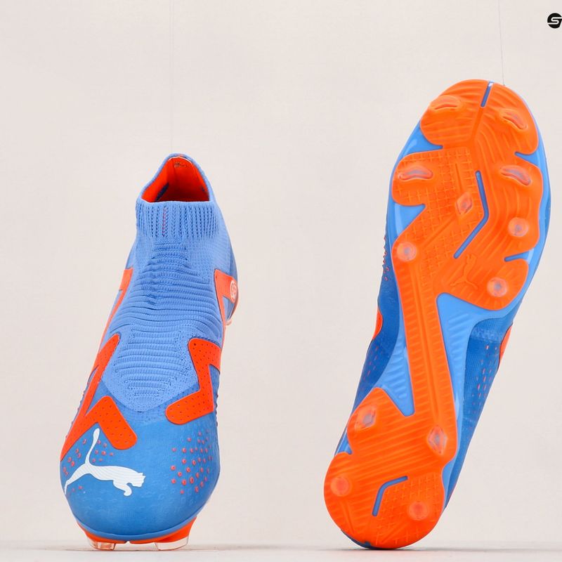 Buty piłkarskie męskie PUMA Future Match+ LL FG/AG blue glimmer/puma white/ultra orange 11