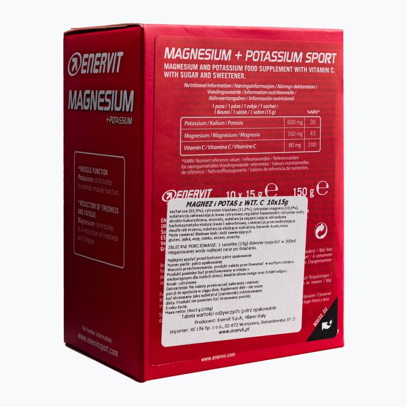 Magnez z potasem + witamina C Enervit 98038 10 x 15 g 2