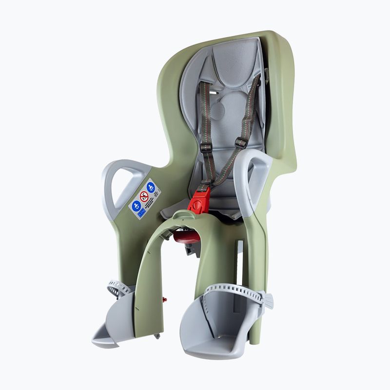 Fotelik rowerowy Okbaby 10+ szary/szałwiowy 2