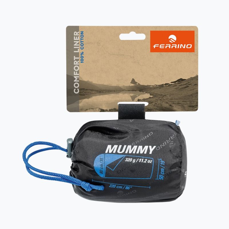 Wkładka do śpiwora Ferrino Comfort Liner Mummy blue 2