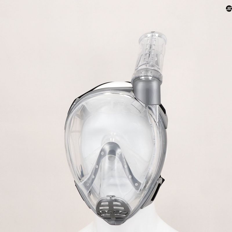 Maska pełnotwarzowa do snorkelingu Cressi Baron Full Face clear/silver 6