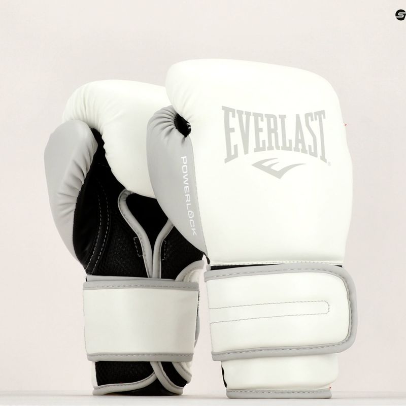 Rękawice bokserskie Everlast Powerlock 2 white 7