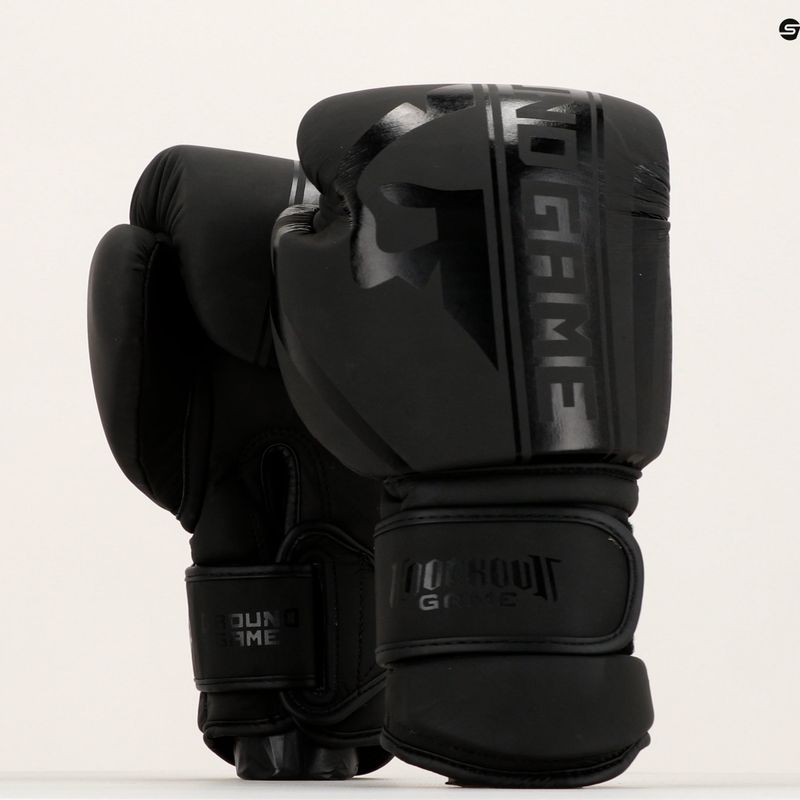 Rękawice bokserskie Ground Game Stripe Black czarne 9