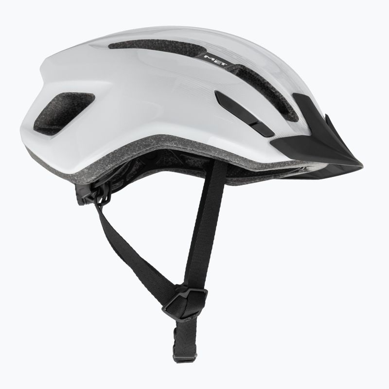 Kask rowerowy MET Downtown white glossy 4