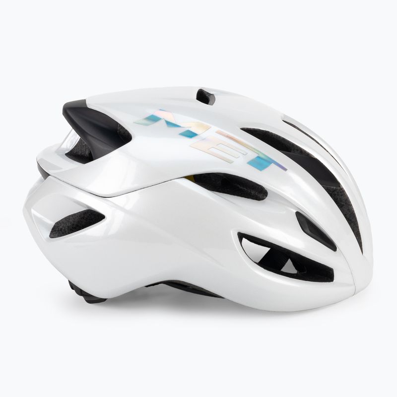Kask rowerowy MET Rivale II Mips white holographic glossy 3