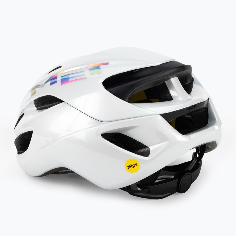Kask rowerowy MET Rivale II Mips white holographic glossy 4