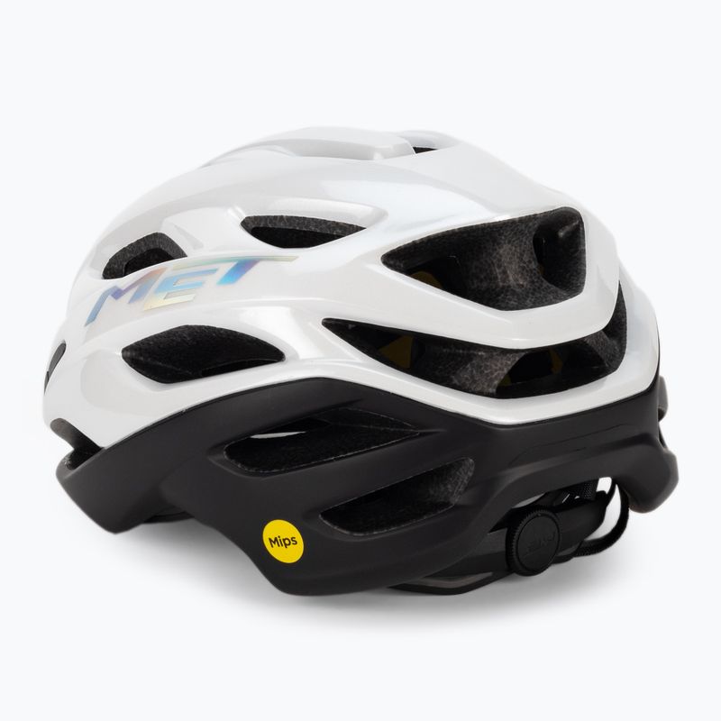 Kask rowerowy MET Estro Mips white holographic matt glossy 4