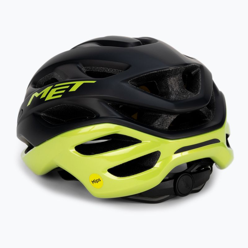 Kask rowerowy MET Estro Mips black/lime yellow metallic matt glossy 4