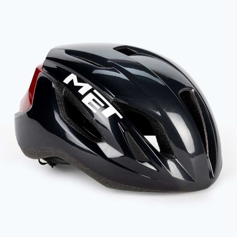Kask rowerowy MET Strale czarno-czerwony 3HM107CE00MNR4