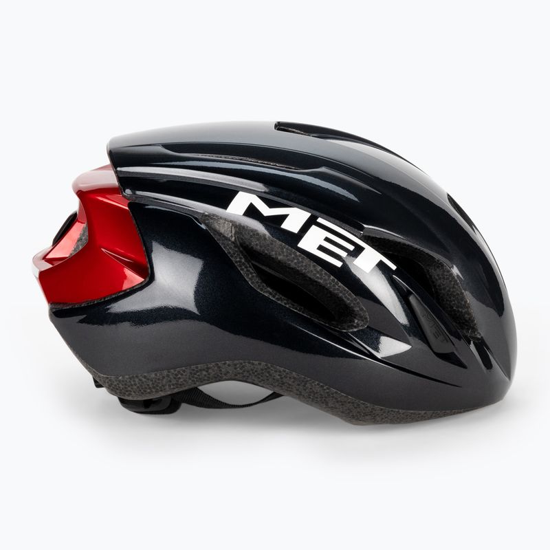 Kask rowerowy MET Strale czarno-czerwony 3HM107CE00MNR4 3