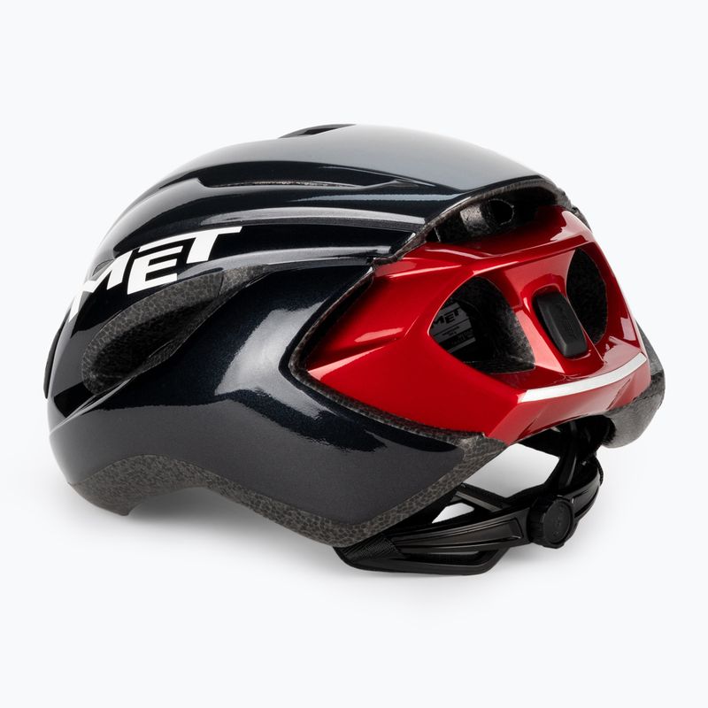 Kask rowerowy MET Strale czarno-czerwony 3HM107CE00MNR4 4