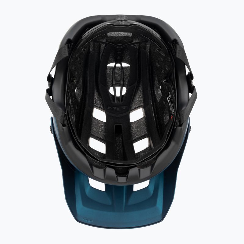 Kask rowerowy MET Terranova teal blue/black metalic matt 5