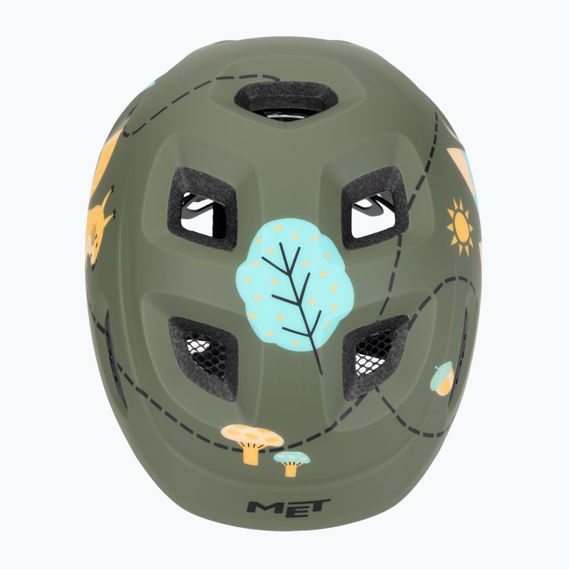 Kask rowerowy dziecięcy MET Hooray green forest glossy 6