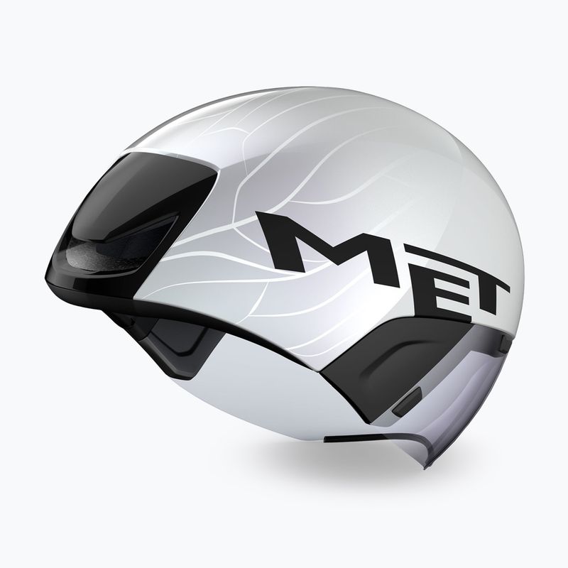 Kask rowerowy MET Codatronica white/silver matt glossy 2
