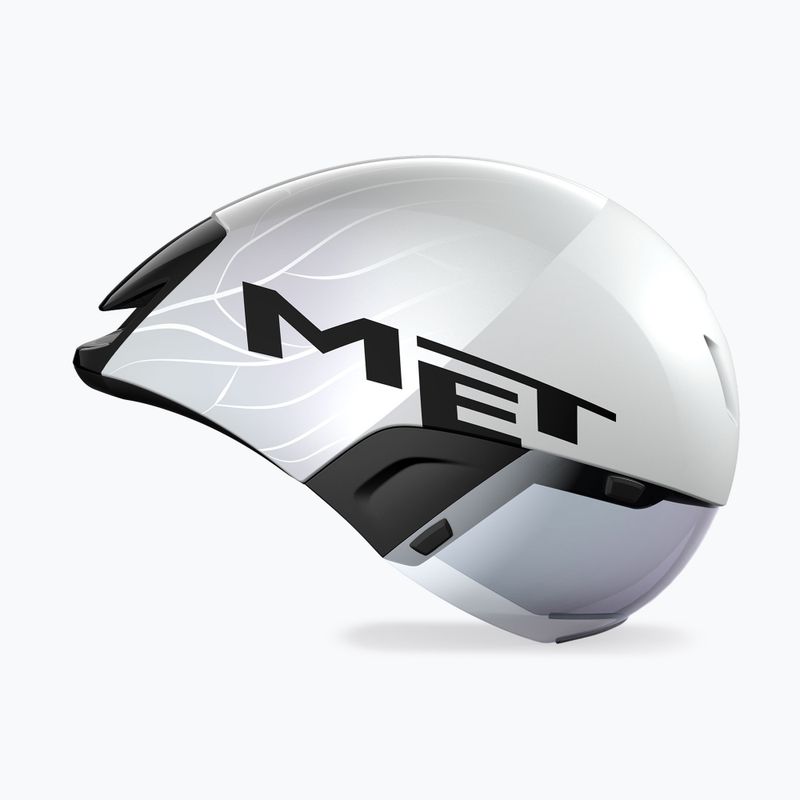 Kask rowerowy MET Codatronica white/silver matt glossy 3