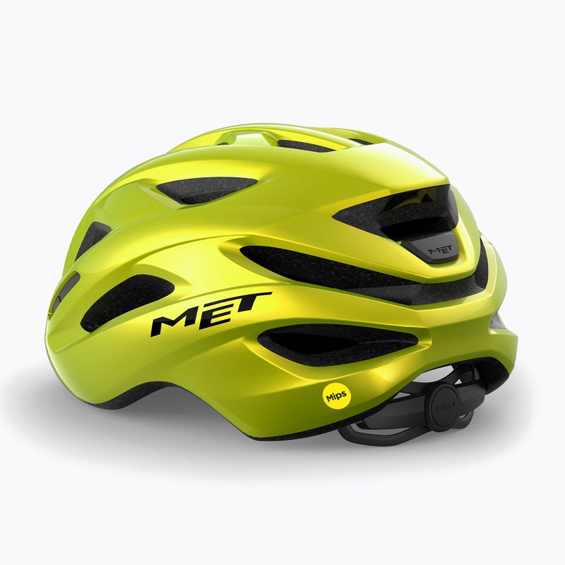 Kask rowerowy MET Idolo Mips lime yellow metallic glossy 2