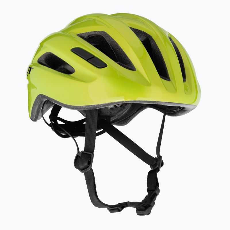 Kask rowerowy MET Idolo lime yellow metallic glossy