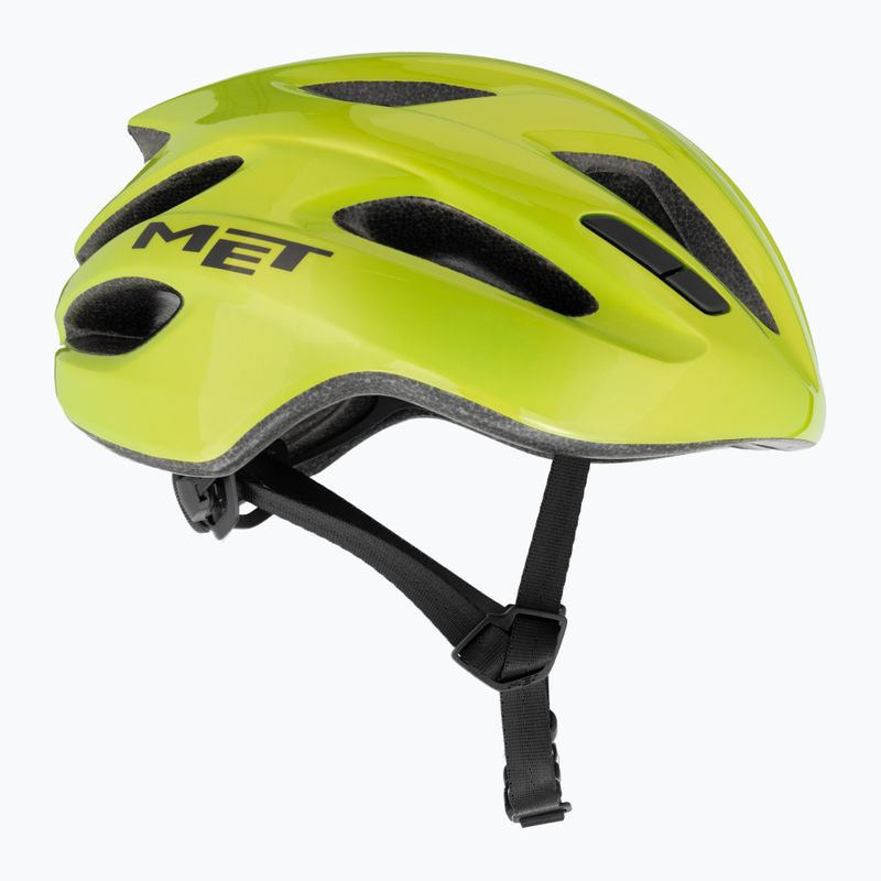 Kask rowerowy MET Idolo lime yellow metallic glossy 4