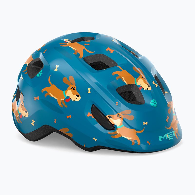 Kask rowerowy dziecięcy MET Hooray blue teckel glossy 6