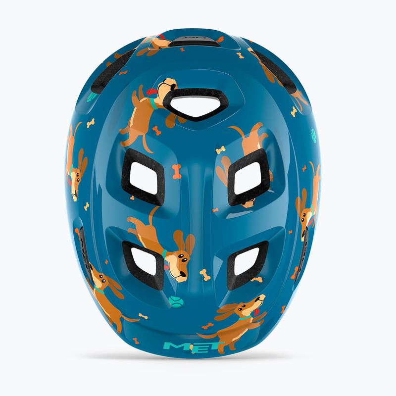 Kask rowerowy dziecięcy MET Hooray blue teckel glossy 7