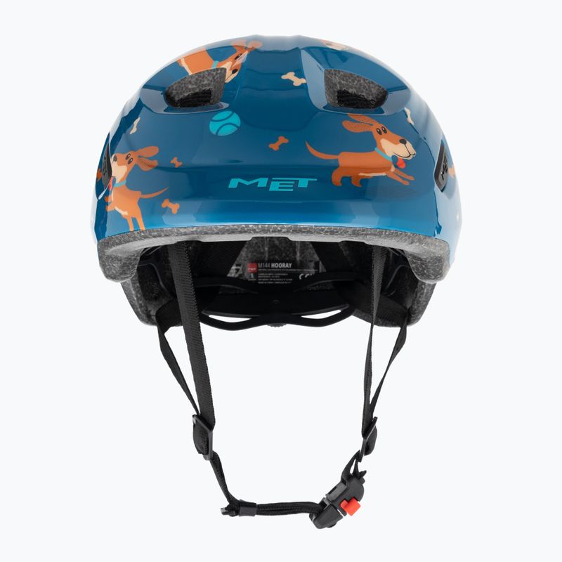 Kask rowerowy dziecięcy MET Hooray blue teckel glossy 2