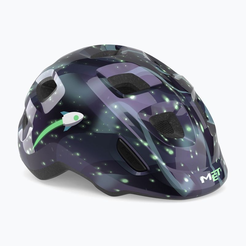 Kask rowerowy dziecięcy MET Hooray space glow in the dark 2