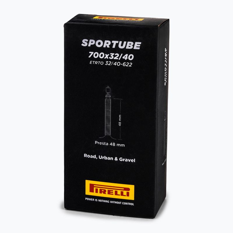 Dętka rowerowa Pirelli Sportube Presta 700 x 32-34 mm/48mm black 2