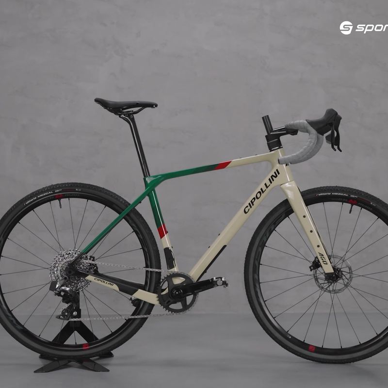 Rower gravelowy Cipollini Ago DB 23 Rival XPLR-Rapid RED-AWING sand/green/red shiny 7