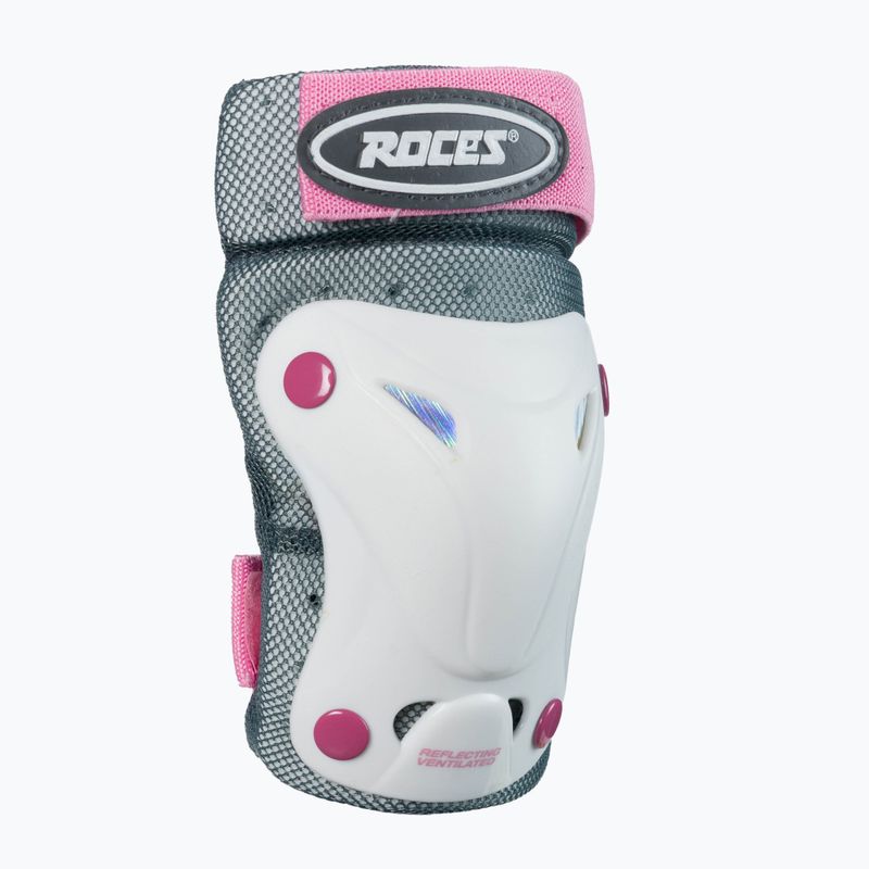 Zestaw ochraniaczy dziecięcych Roces Ventilated white/pink 2
