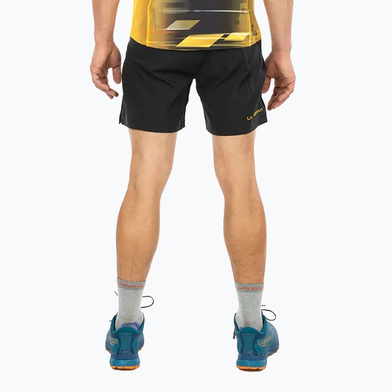 Spodenki do biegania męskie La Sportiva Ultra Distance Short 7" black/yellow 4