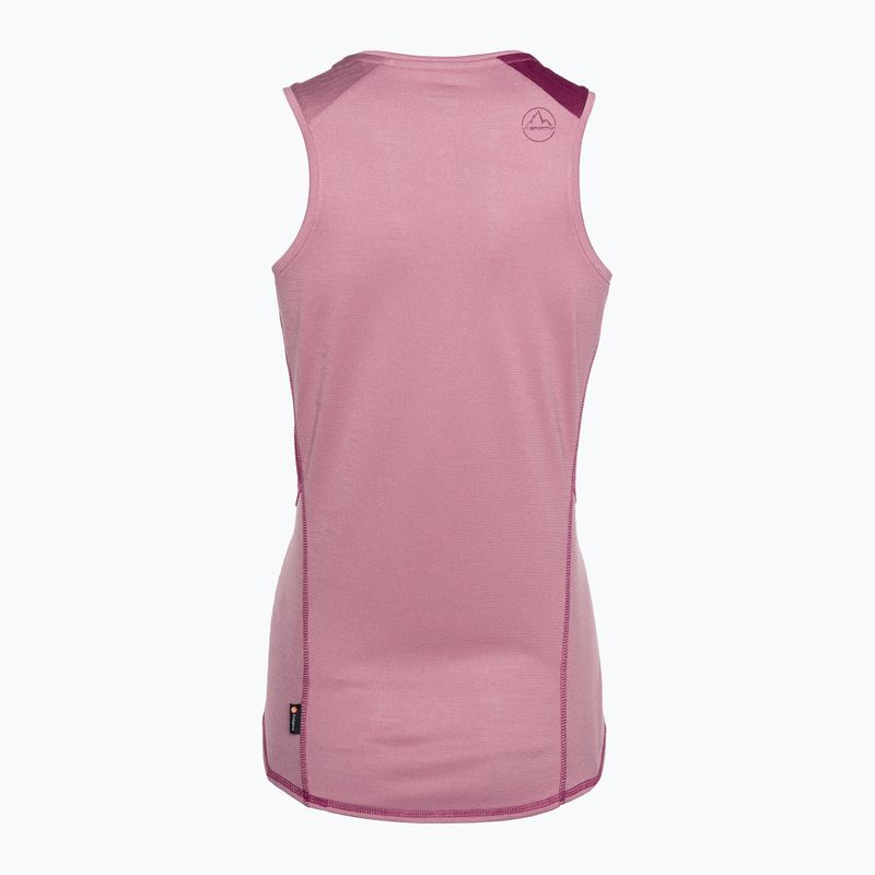 Koszulka trekkingowa damska La Sportiva Embrace Tank blush red plum 2