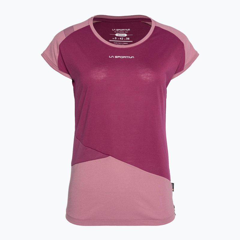 Koszulka wspinaczkowa damska La Sportiva Hold red plum blush